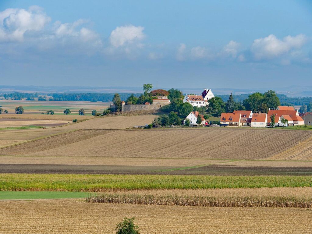 Rural landscape of farmland.